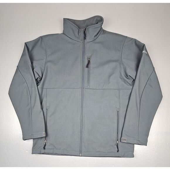 Columbia Jacket Mens XL. Ascender Soft Shell Fleece‎ Lined Full Zip Grey Coat. - Picture 1 of 7